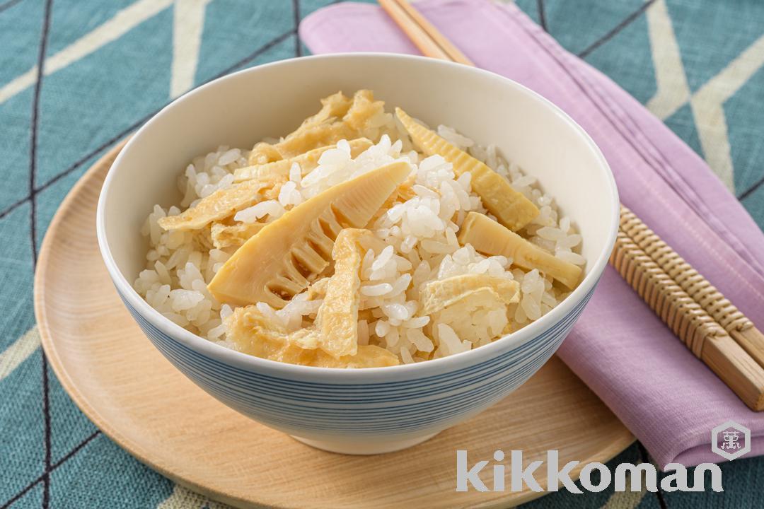 たけのこご飯【白だしで人気の炊き込みご飯】