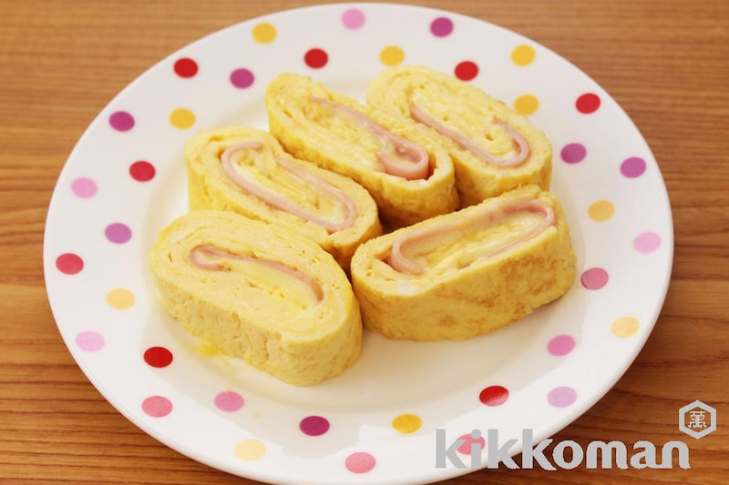 フライパンで簡単!ハムとチーズの卵焼き