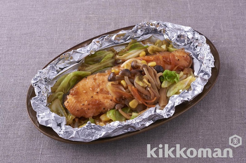 鮭の濃厚ホイル焼き