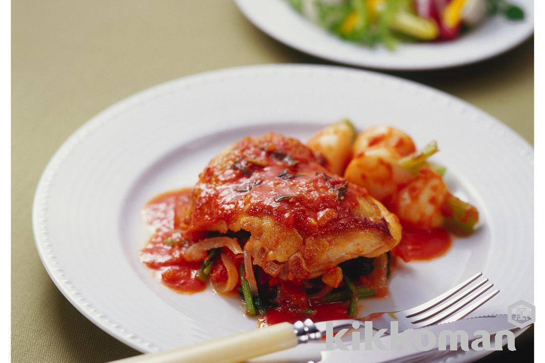 鶏肉とかぶのトマト煮