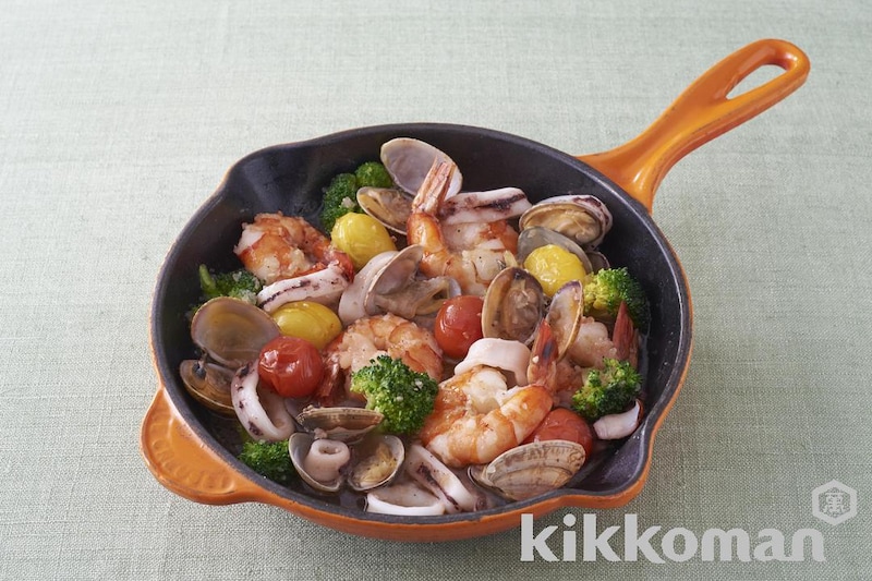 海鮮のグリル(香味野菜たっぷり塩だれ使用)