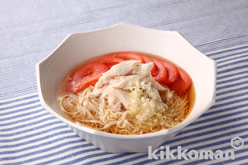 香味ネギだれのやわらか鶏そうめん(賛否両論 笠原氏)