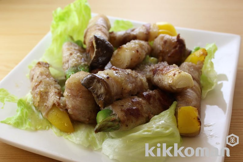 豚バラ肉巻き野菜(香味野菜たっぷり塩だれ使用)