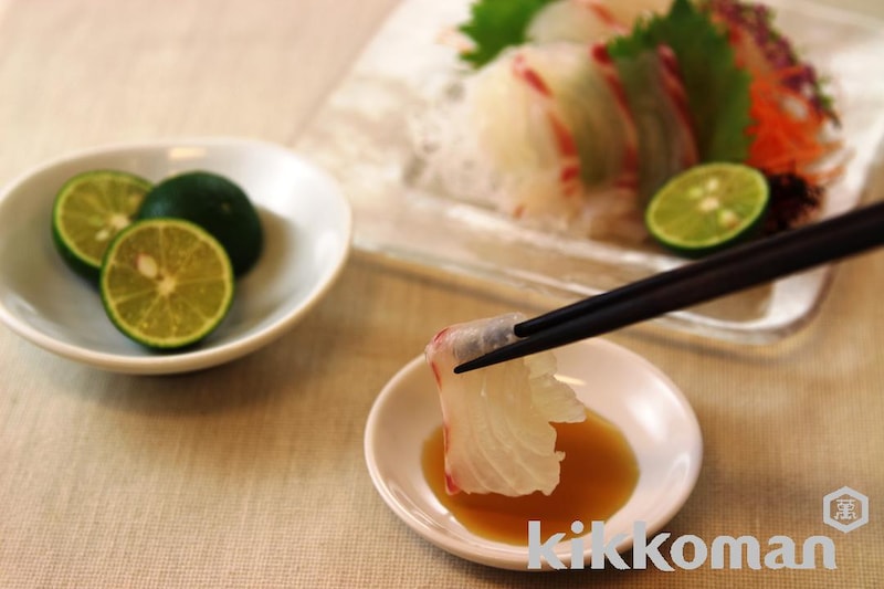 鯛のお刺身 すだちしょうゆ(うすくち生使用)