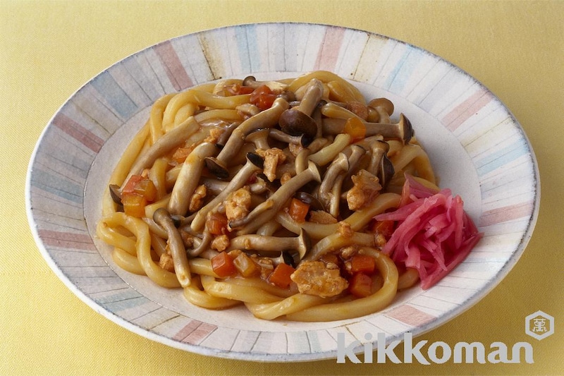 しめじ焼きうどん(うちのごはん使用)