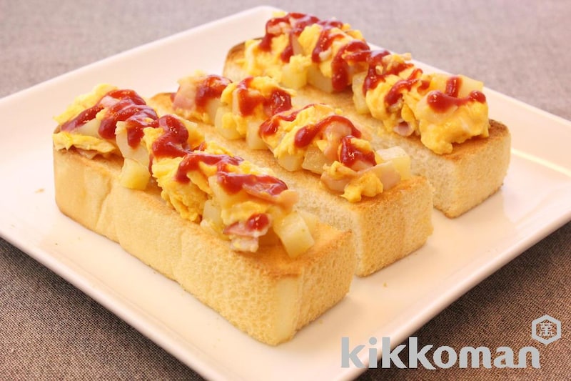 スティックオープンサンド ポテトベーコンエッグ
