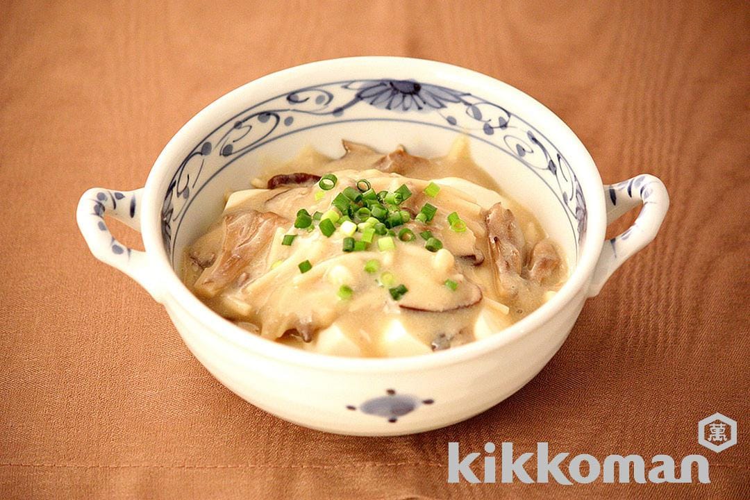 豆乳きのこあんかけ豆腐