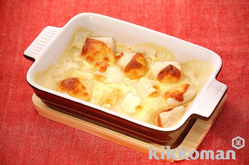 お餅の豆乳グラタン