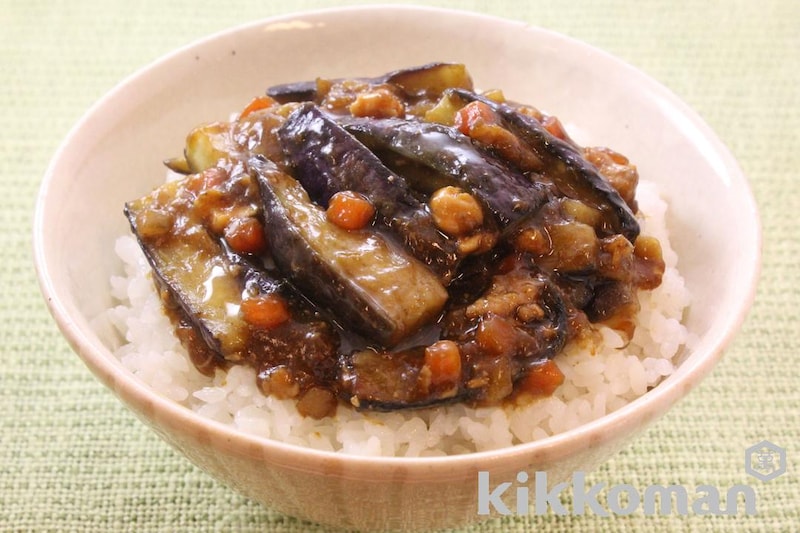 なすの肉みそ丼(うちのごはん使用)