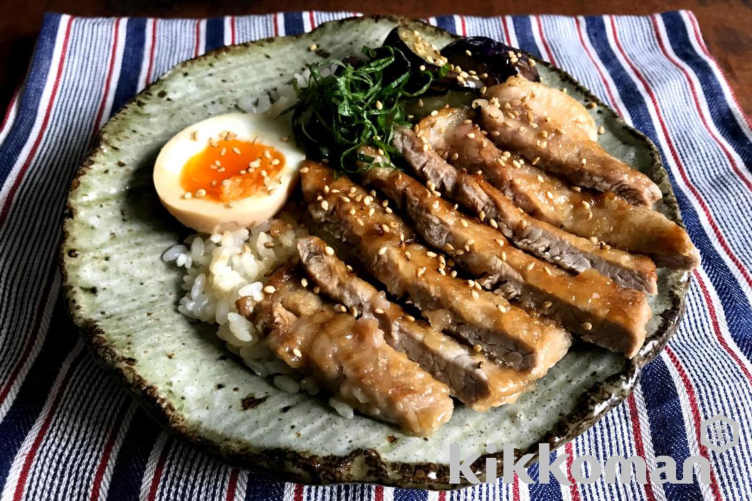 和風トンテキ丼　味付け卵のせ（山本ゆりさん）