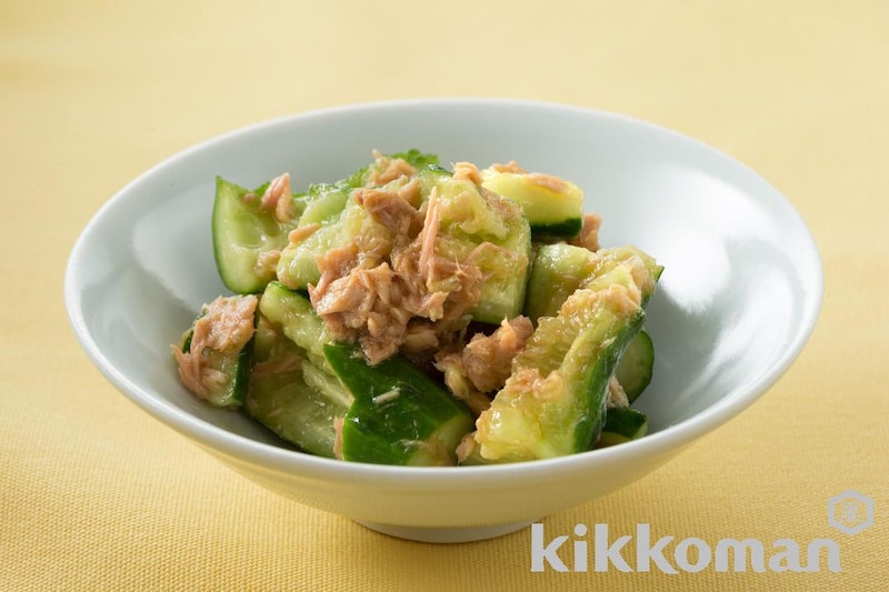 たたききゅうりとツナの和え物【しょうゆとごま油で人気の味つけ】