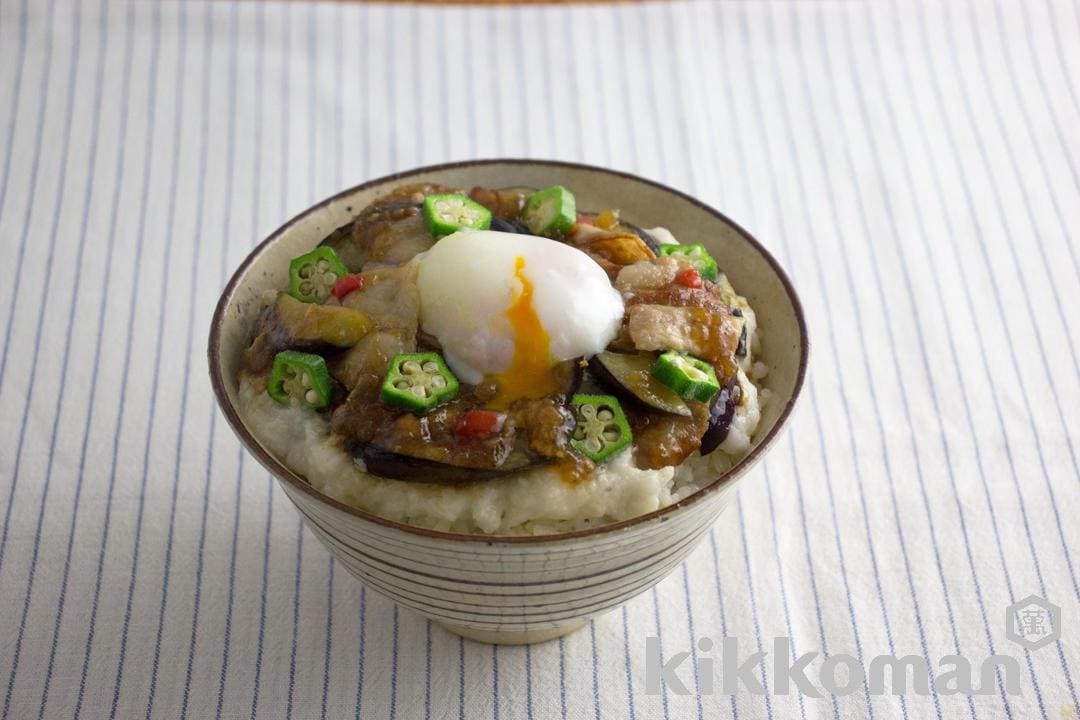 なす豚みぞれ丼（うちのごはん使用）