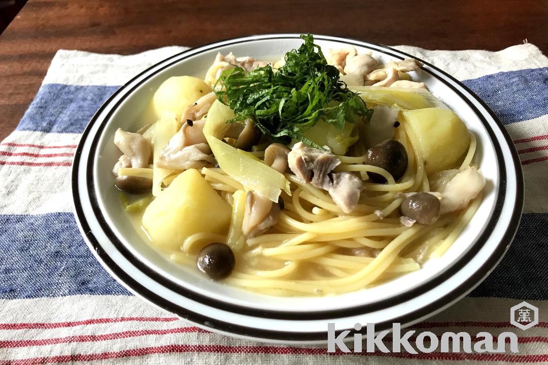 フライパン１つで！鶏じゃが旨だしパスタ　おでんリメイク（山本ゆりさん）