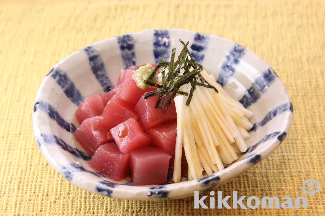 シャキシャキ長芋とまぐろの和え物