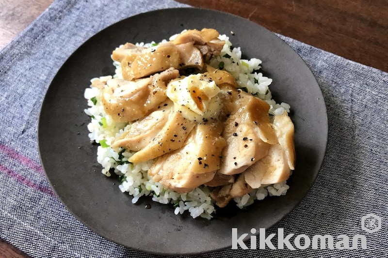 だしバタチキンのねぎ塩ごはん(山本ゆりさん)