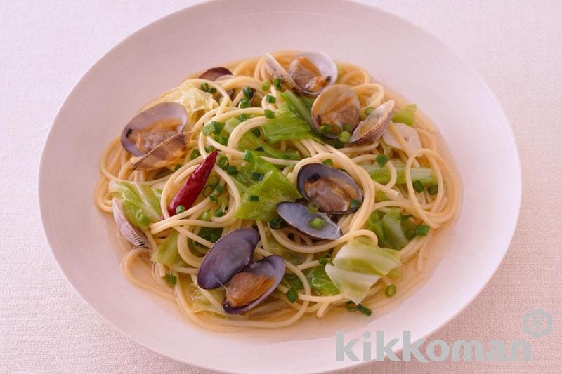 あさりとキャベツのパスタ【本つゆ(めんつゆ)で簡単】