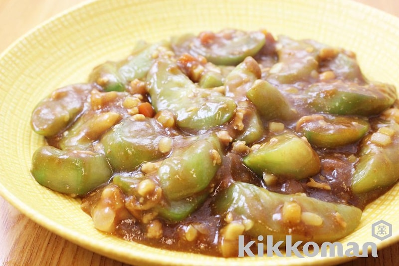 ヘチマの肉みそ炒め(沖縄野菜使用)(うちのごはん使用)