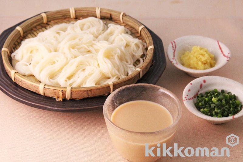 ざるそうめん 豆乳つゆ