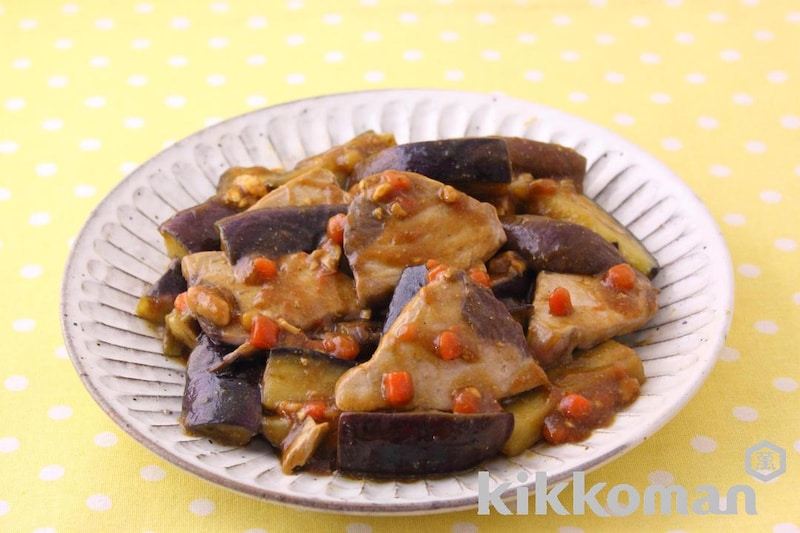 かつおとなすの肉みそ炒め(うちのごはん使用)