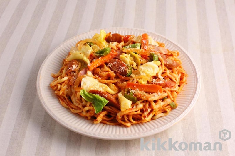 沖縄そばでWチーズナポリタン