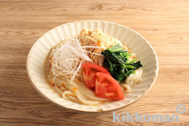 豆乳つゆの担々麺風うどん