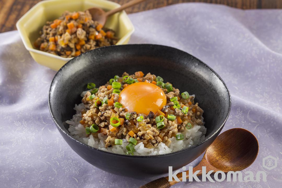 まろやか野菜そぼろ　ユッケ丼風アレンジ