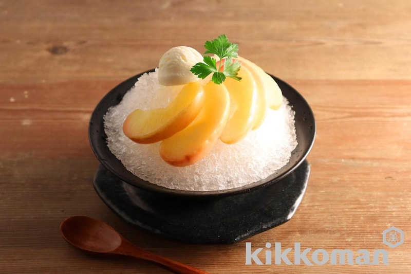レンジでつくる りんごのみりんコンポート かき氷アレンジ