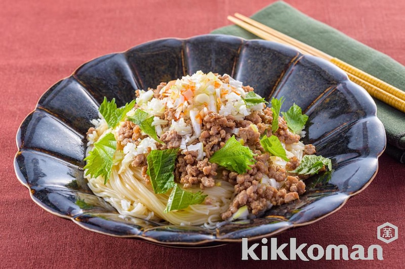 青じそ香る!肉そぼろ和えそうめん