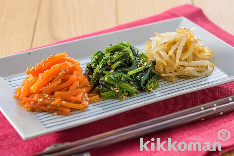 レンジで簡単!だしナムル(ほうれん草・にんじん・もやし)