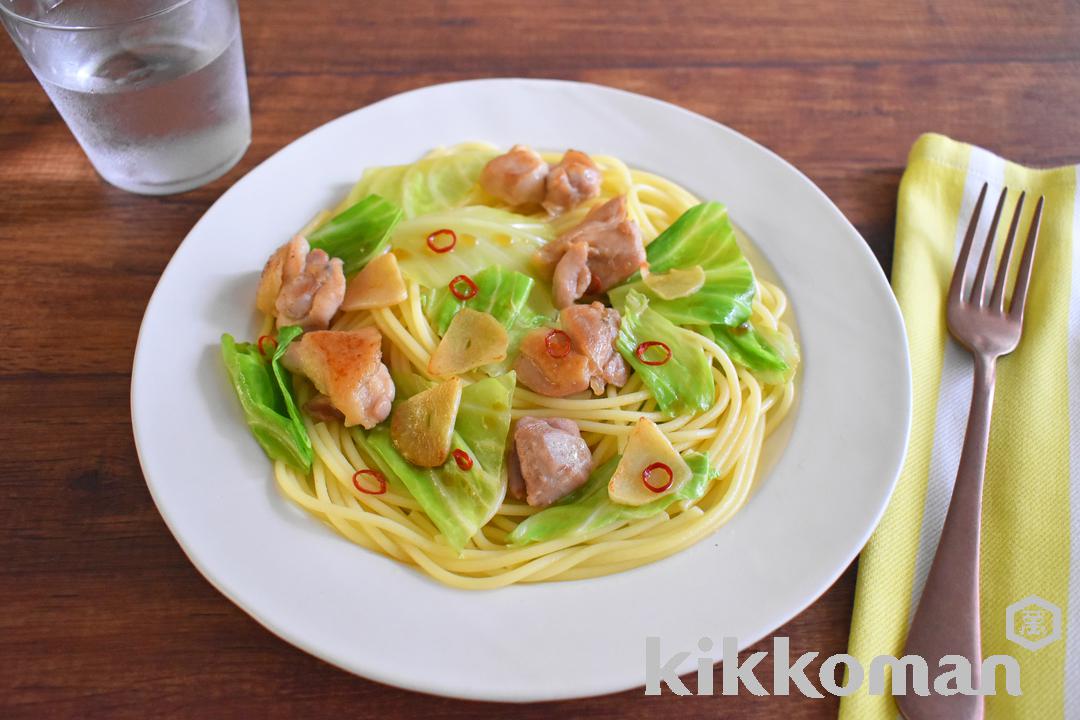 だし香る！鶏肉とキャベツの和風ペペロンチーノ