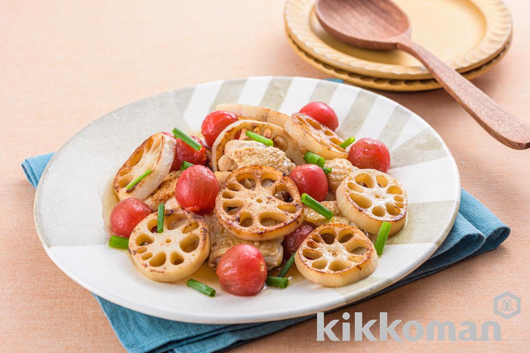 鶏れんこんの彩り焼きマリネ