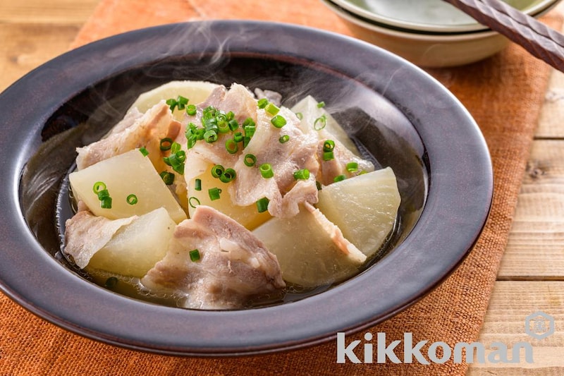 レンチンで簡単!豚バラ大根