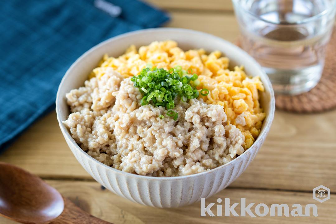 本みりんでふっくら♪鶏と卵の二色丼