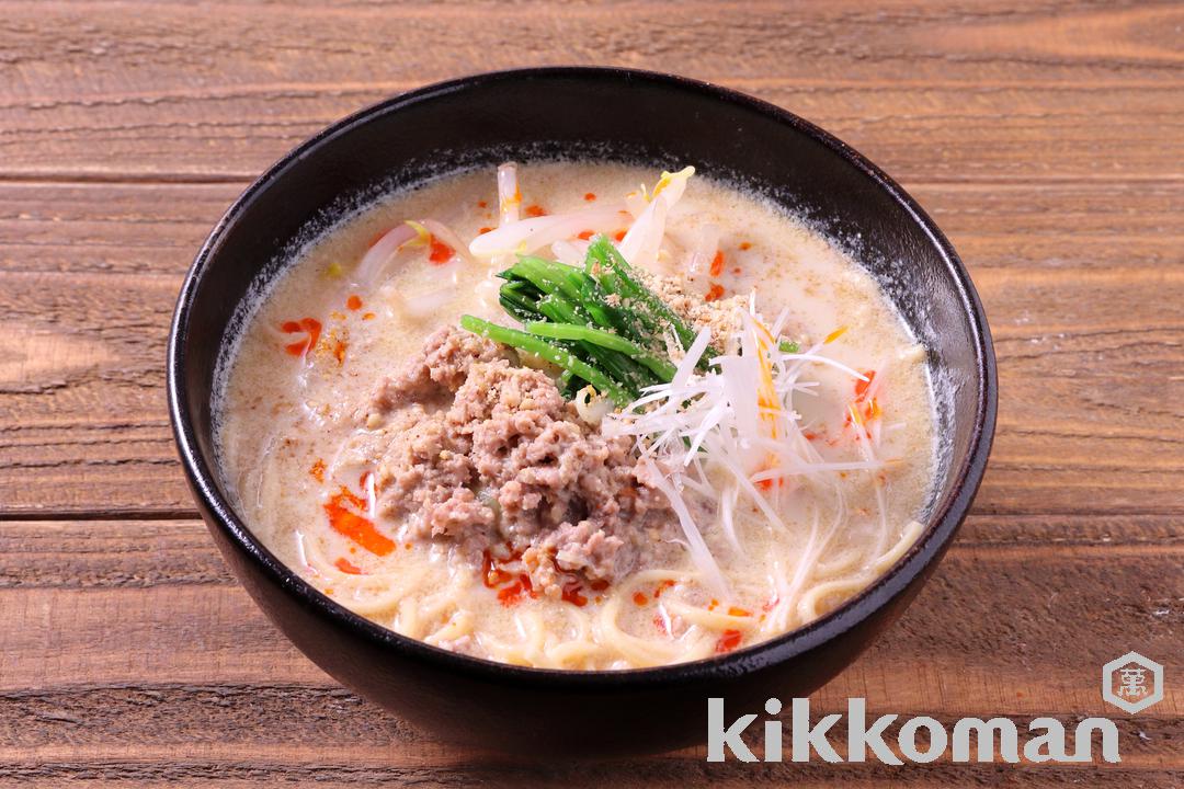 ごま豆乳担々麺（基礎調味料レシピ・大豆麺細麺使用）