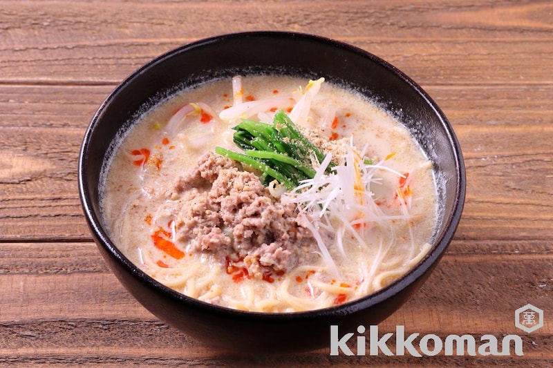 ごま豆乳担々麺(基礎調味料レシピ・大豆麺細麺使用)