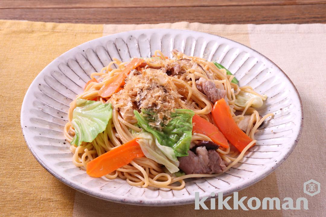 大豆麺で！焼きうどん風　 (大豆麺細麺使用）