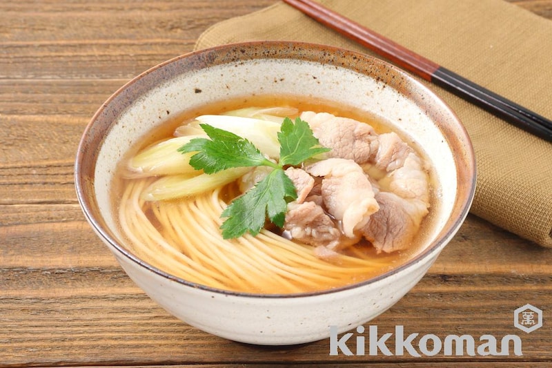 大豆麺で!肉うどん風(大豆麺細麺使用)