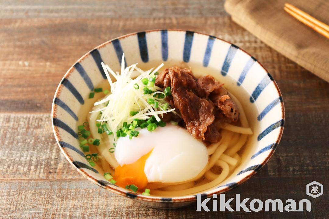 すき焼きのたれで！牛肉ぶっかけ温うどん