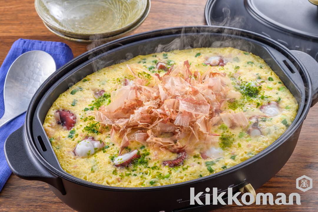 ホットプレートで！たこと長芋のふわふわ焼き