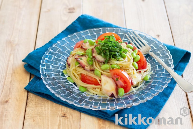 生しょうゆ香る!夏野菜とたこの冷製パスタ
