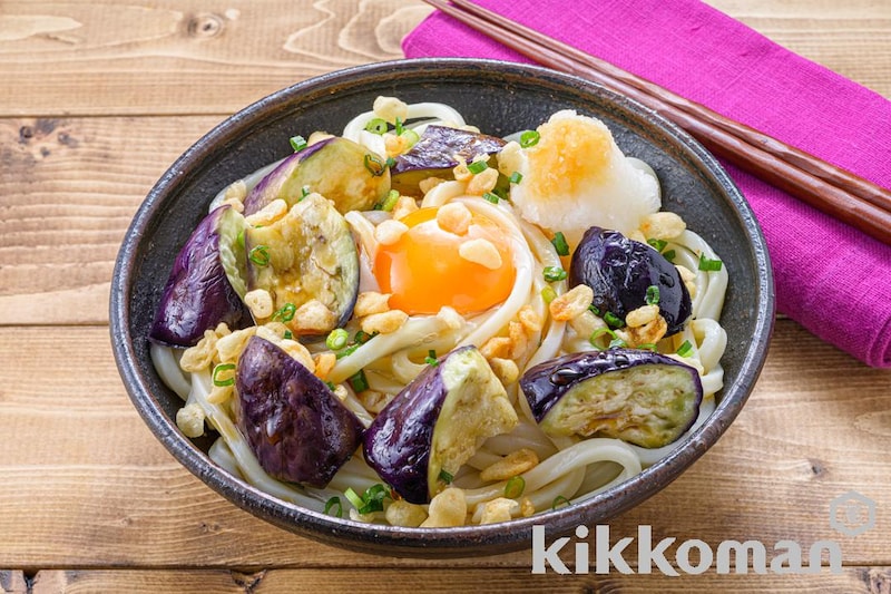 レンジで!なす天ぶっかけおろしうどん(山本ゆりさん)(旨みあふれる牡蠣だししょうゆ使用)