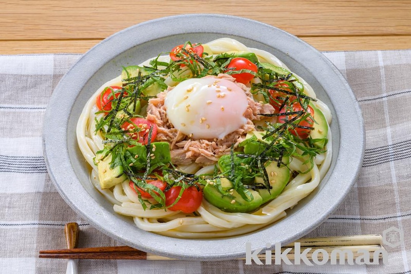 レンジで!アボカドとツナのぶっかけだしうどん(山本ゆりさん)(あまうまいだししょうゆ使用)