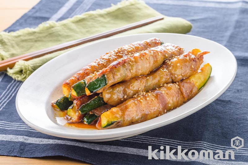 ご飯がすすむ!甘辛だれのズッキーニ肉巻き