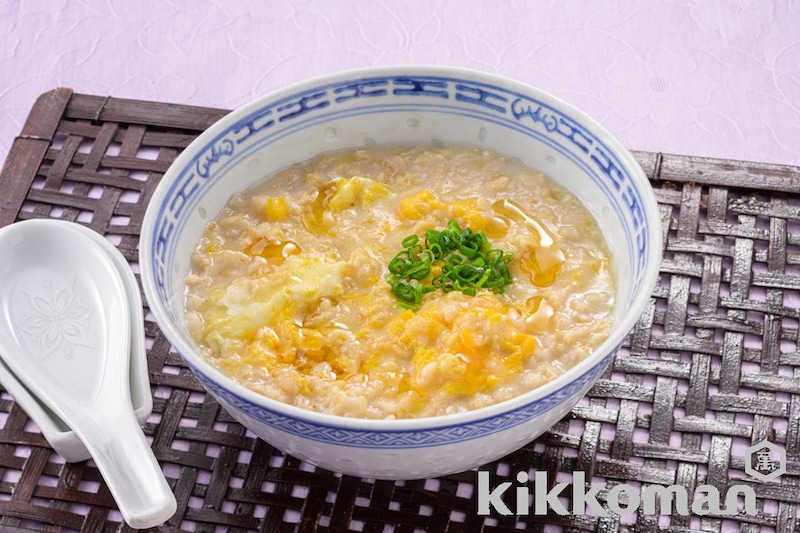 ヘルシー!中華風オートミール卵がゆ