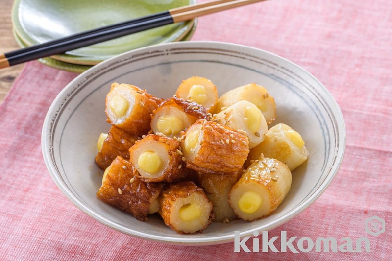 本つゆで簡単!甘辛チーズちくわ