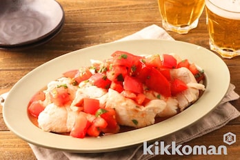 生トマトのソースで楽しむ！だし鶏ハム