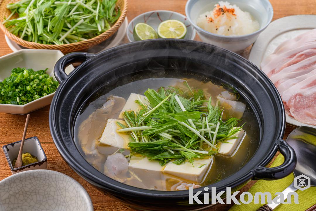 つゆまでおいしい！湯豆腐しゃぶしゃぶ