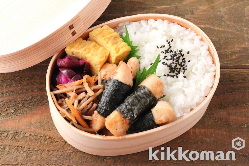 のり巻きチキンでお手軽弁当(わが家は焼肉屋さん使用)