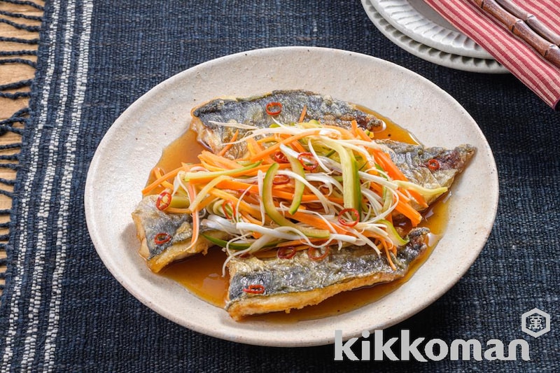 家の調味料で味が決まる!あじの南蛮漬け(ゆる減塩レシピ)