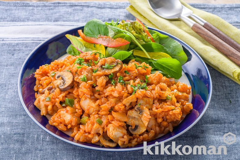 チキンライス(減塩レシピ・リコピンリッチケチャップ使用)